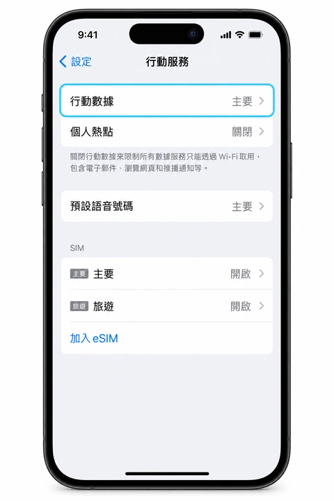 行動服務中的行動數據入口