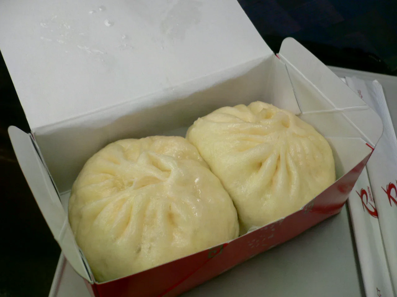 外帶盒中兩個551品牌豚まん