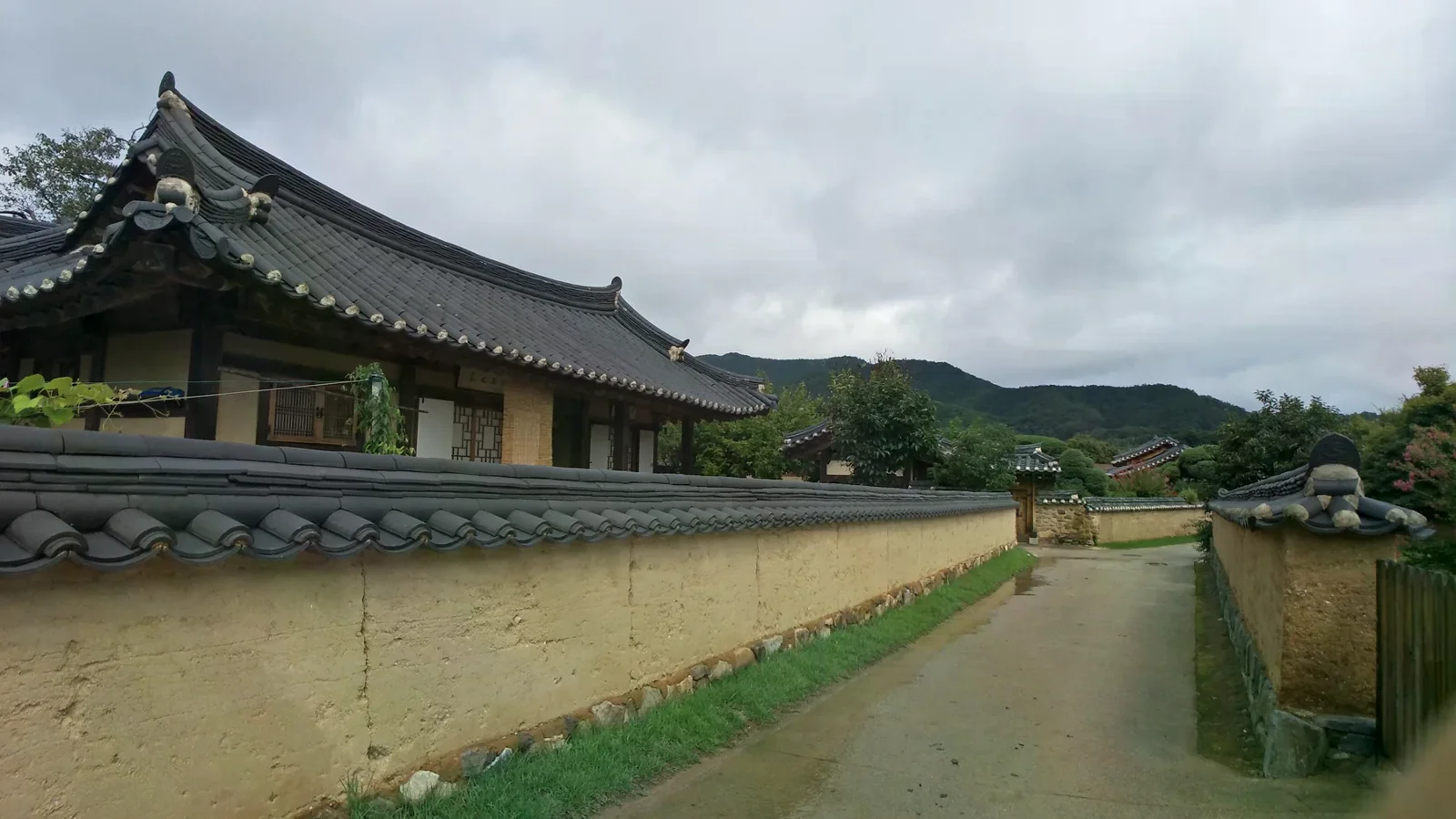 安東河回村傳統屋舍與土牆巷道