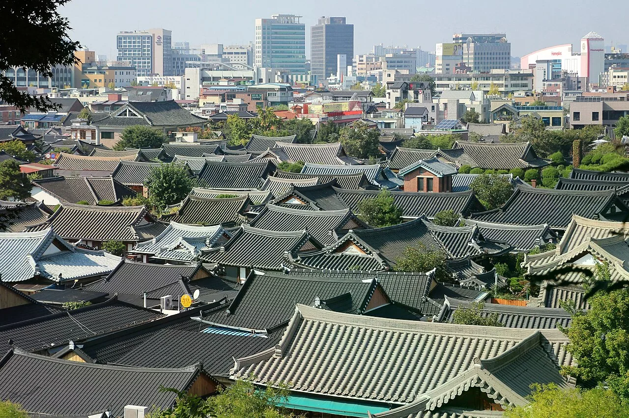 全州韓屋村連綿的瓦屋頂