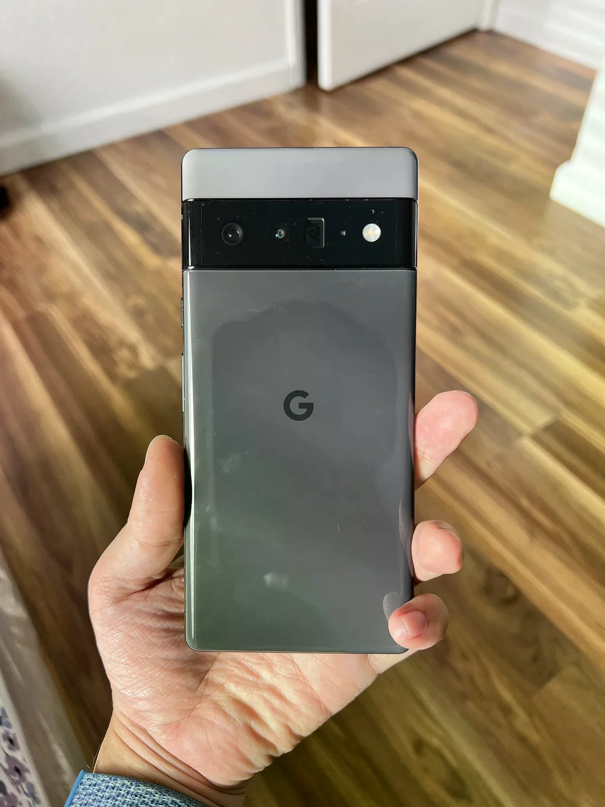 Google Pixel 6 Pro 手機背面。